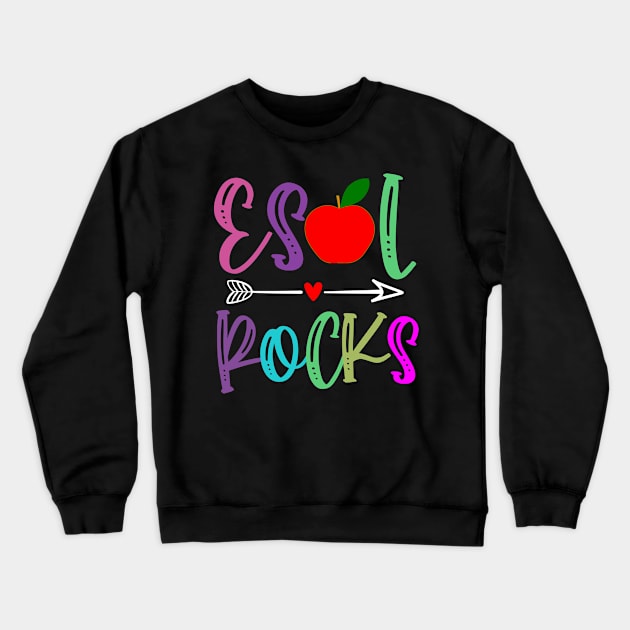 Esol Rocks Crewneck Sweatshirt by SimonL